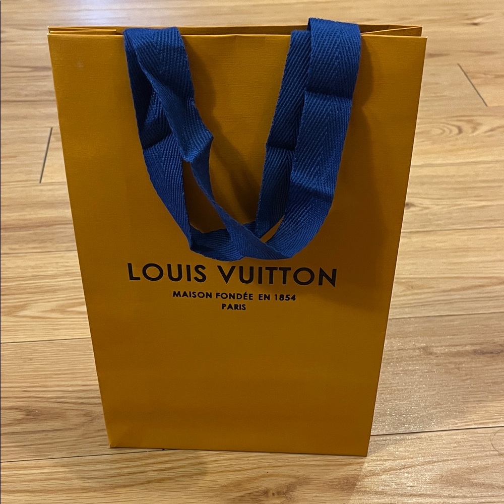 Louis Vuitton Mustard Bag with Royal Blue Straps